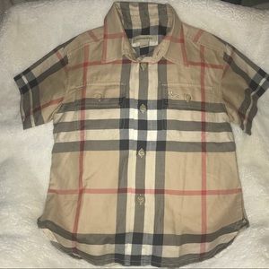 Short-sleeve Check Cotton Shirt